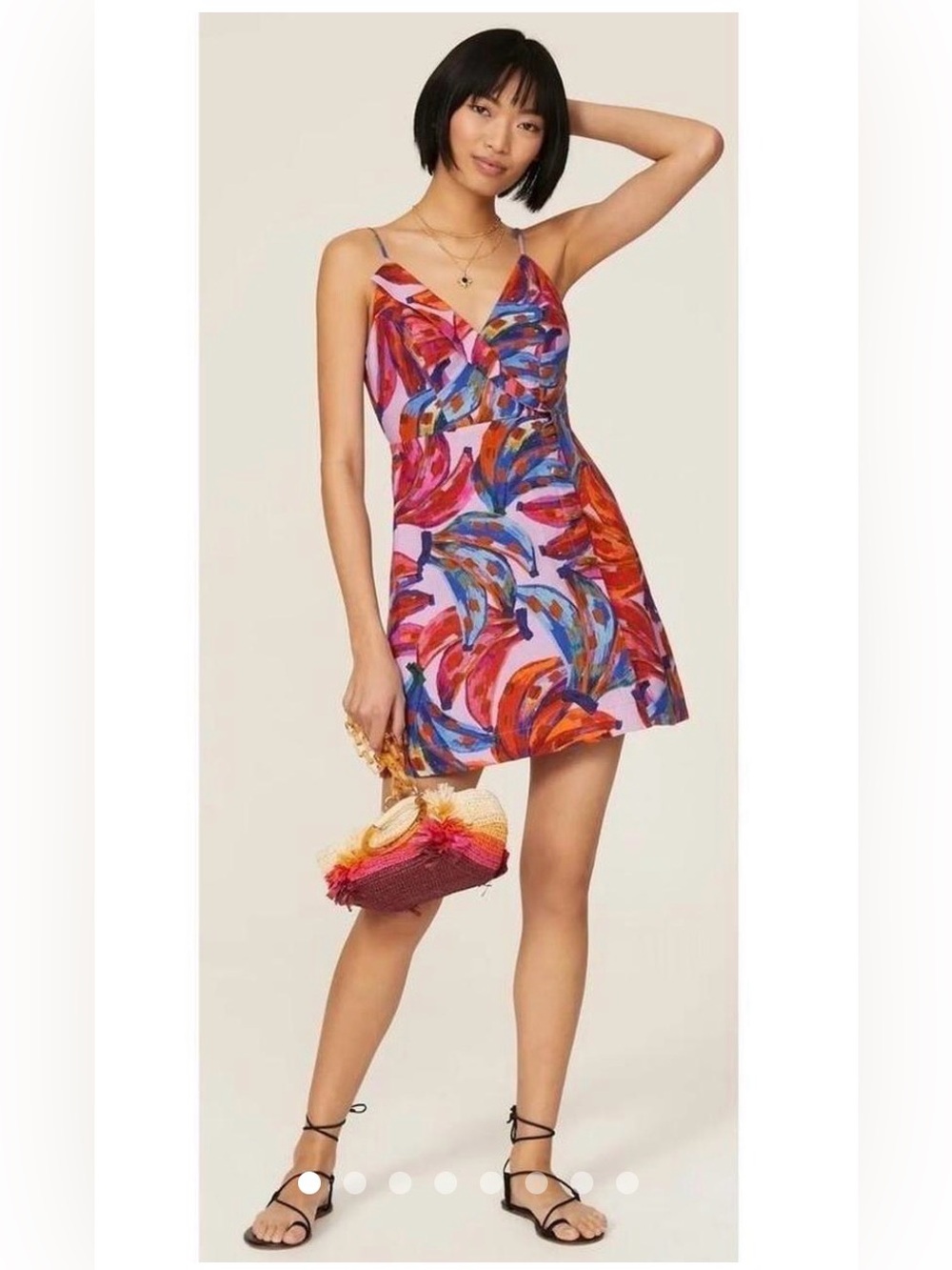 FARM Rio Colorful Bananas Mini Dress